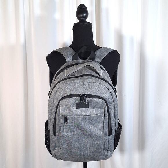 MATEIN Grey Laptop Backpack 15.6” USB Charging Port Water-Resistant Travel - Picture 1 of 16